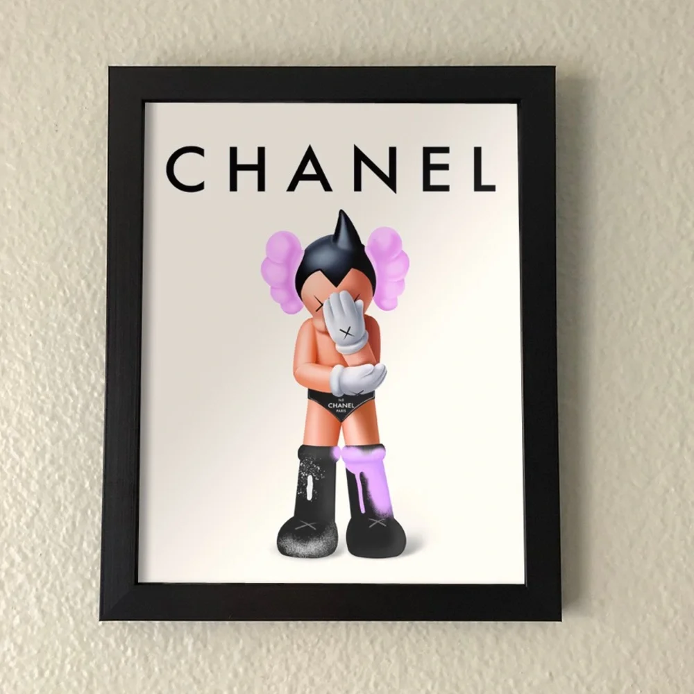 Kaws Dior and Chanel Wall Art